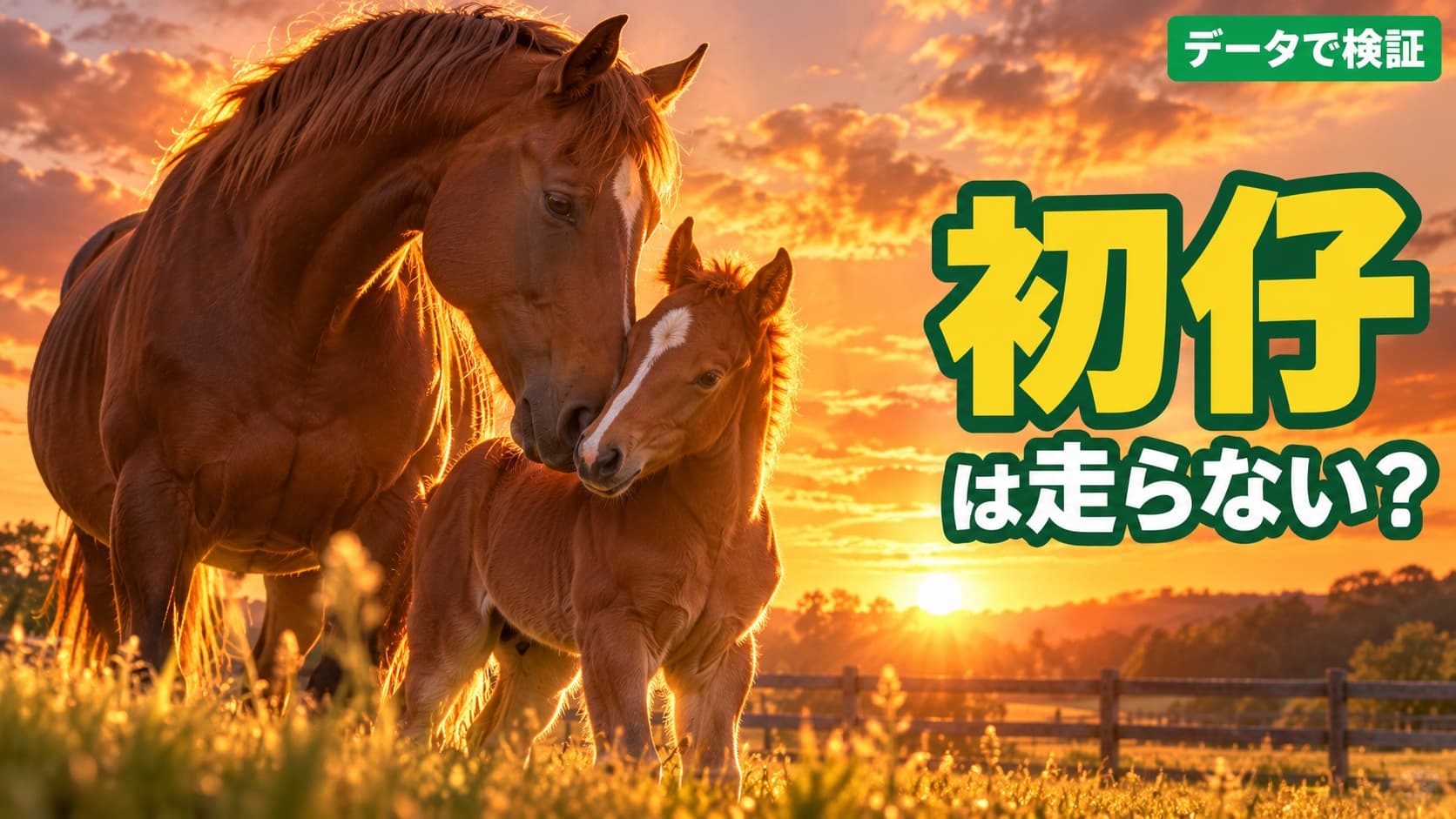 「初仔（はつご）は走らない」「初仔の牝馬は避けるべき」は本当か？3年分のデータから分析